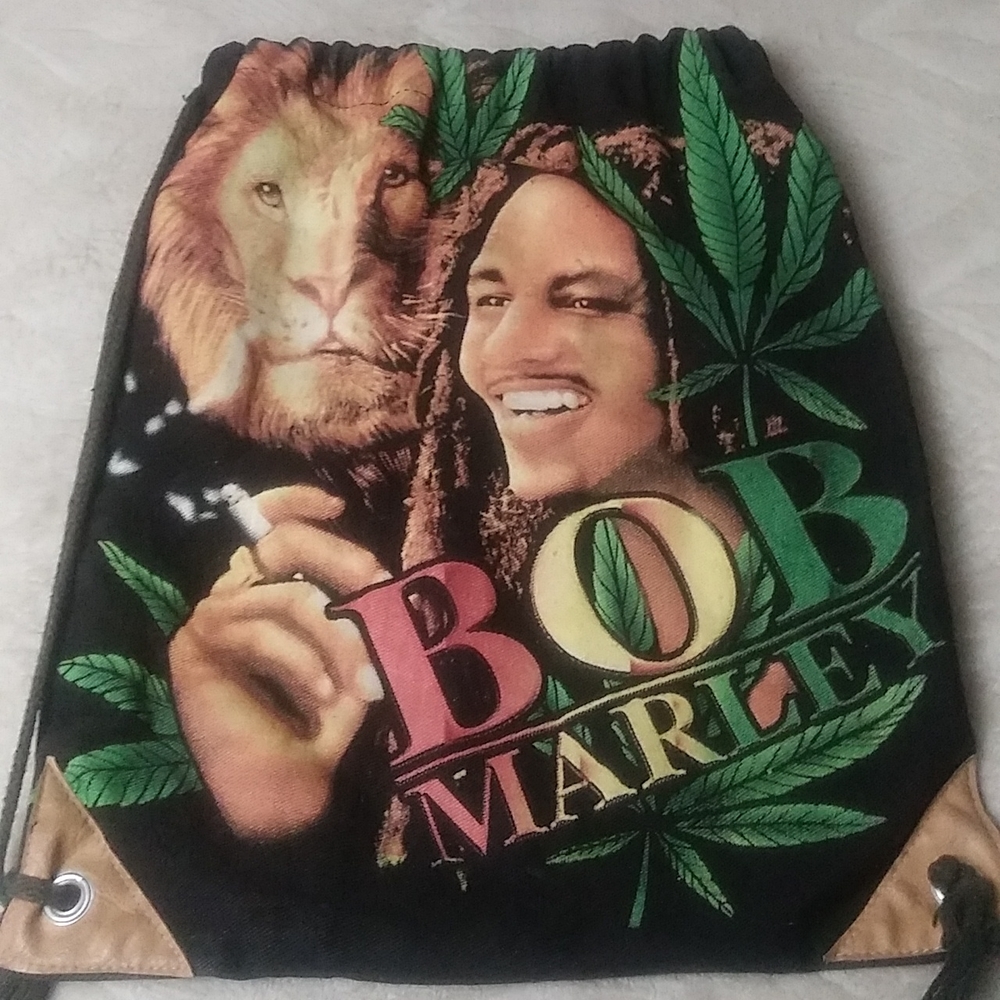 Bob Marley Jean Drawstring Backpack - image 4